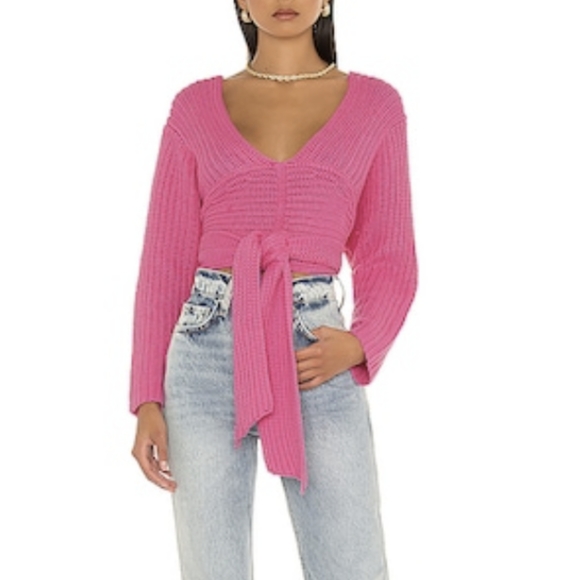 Nwt Atoir Farfetch chunky backless wrap tie sweater S - Picture 4 of 8